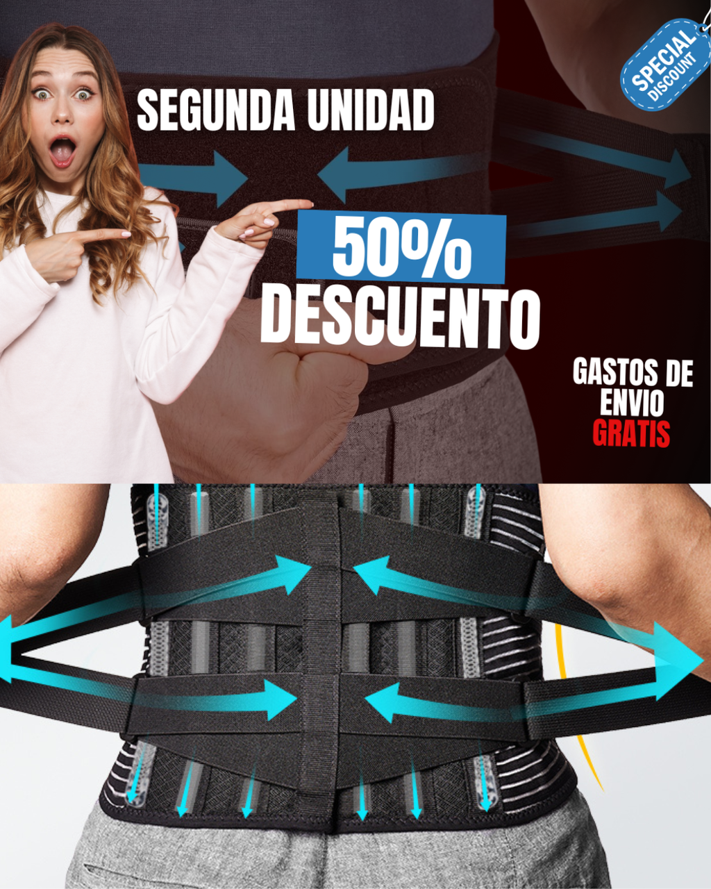 Faja Lumbar  2 UNIDADES - Segunda con 50%
