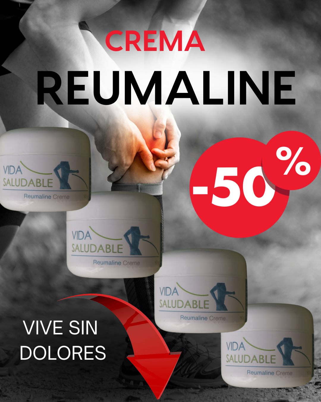 4 x Crema Reumaline para Dolores Musculares y Articulares